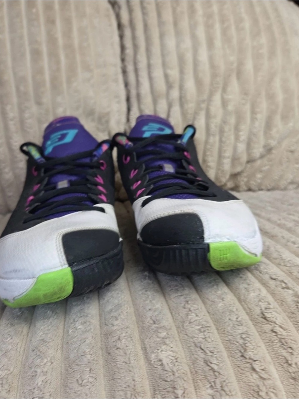 Nike Air Jordan CP3.VII Bel Air Basketball Shoes Black Purple Neon Size 11 - Picture 3 of 11